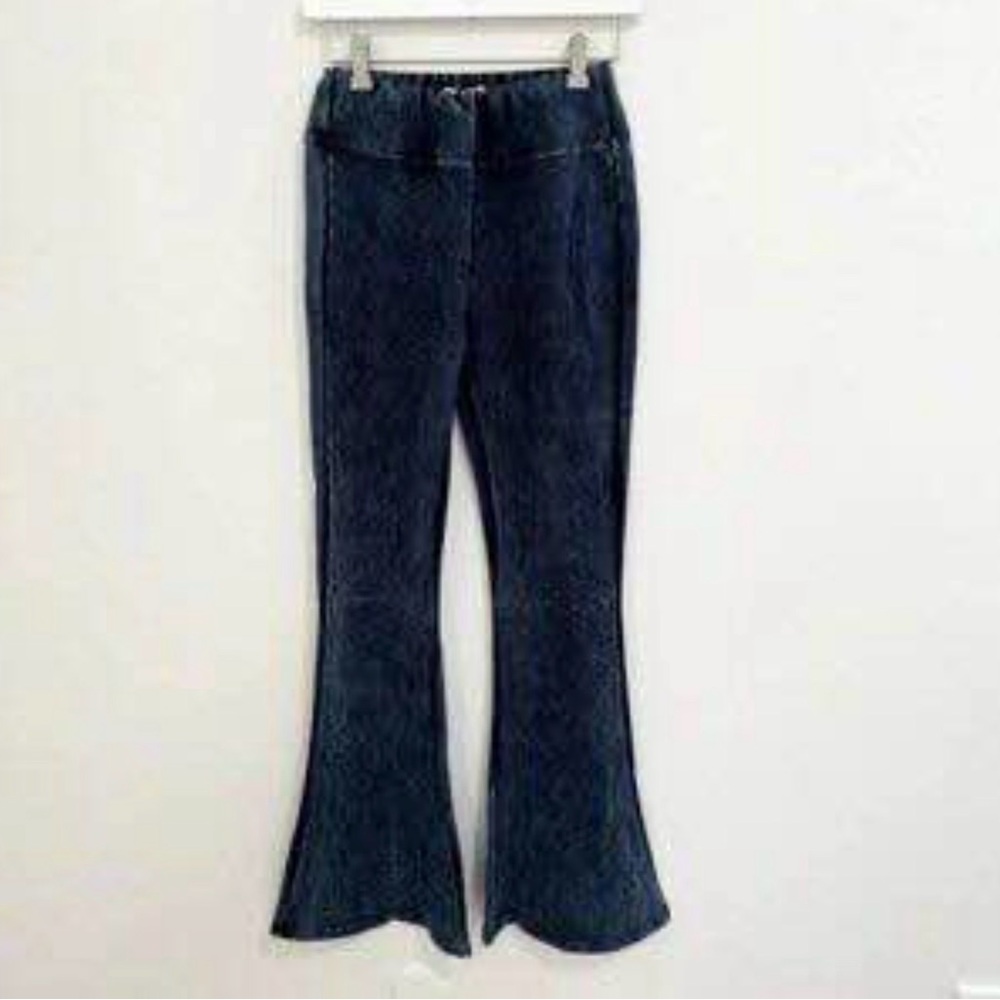 Earthbound Trading Co Boundless Flare Jeans XL Boho Bell Bottom Pull On Denim